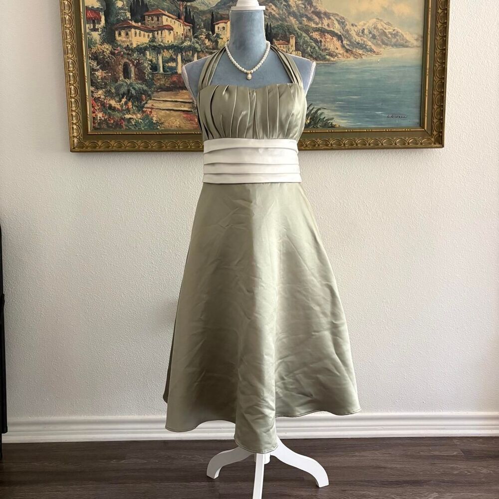 Unbranded Women's Green and Khaki Dress